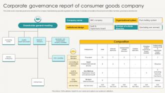 Corporate Governance Report Of Consumer Goods Company