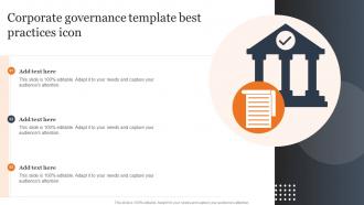 Corporate Governance Template Best Practices Icon