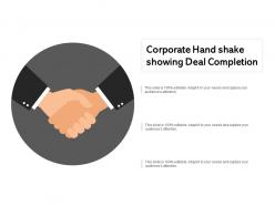 Corporate hand shake showing deal completion