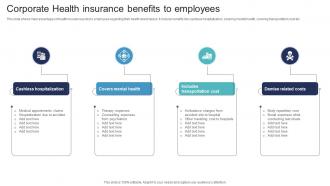 Corporate Health Insurance Benefits To Employees