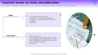 Corporate Income Tax Forms And Publications