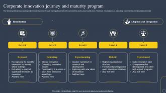 Corporate Innovation Journey And Maturity Program