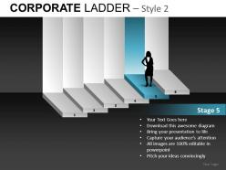 Corporate ladder 2 powerpoint presentation slides db