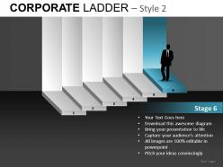 Corporate ladder 2 powerpoint presentation slides db