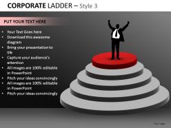Corporate ladder 3 powerpoint presentation slides db