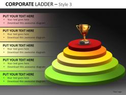 Corporate ladder 3 powerpoint presentation slides db
