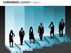 Corporate ladder diagram for business