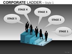 Corporate ladder style 1 powerpoint presentation slides db