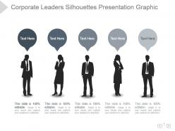 Corporate leaders silhouettes presentation graphic