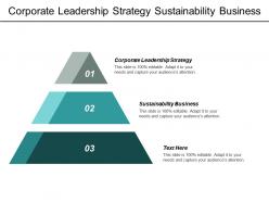Corporate leadership strategy sustainability business tactical marketing plan template cpb