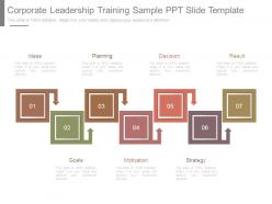 Corporate Leadership Training Sample Ppt Slide Template