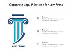 Corporate legal pillar icon for law firms