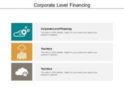 Corporate level financing ppt powerpoint presentation gallery good cpb