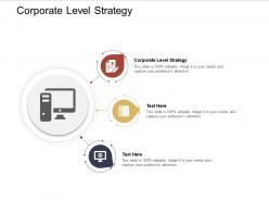 Corporate level strategy ppt powerpoint presentation styles images cpb