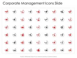 Corporate management corporate management icons slide ppt mockup