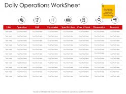 Corporate Management Daily Operations Worksheet Ppt Template