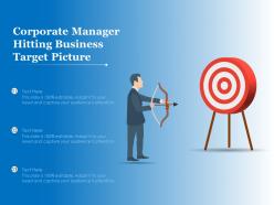 Corporate manager hitting business target picture