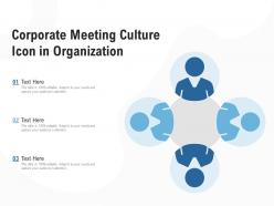 Corporate meeting culture icon in organization