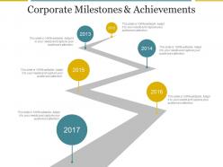 Corporate Milestones And Achievements Powerpoint Slide Show