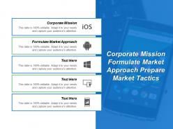 Corporate mission formulate market approach prepare market tactics
