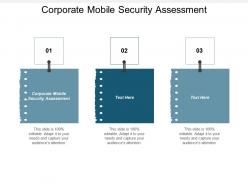 Corporate mobile security assessment ppt powerpoint presentation gallery show cpb
