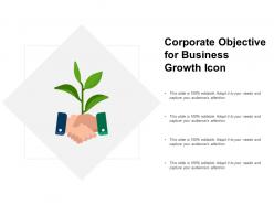 Corporate objective for business growth icon