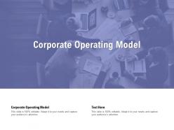 Corporate operating model ppt powerpoint presentation inspiration format cpb