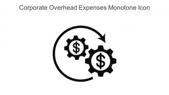 Corporate Overhead Expenses Monotone Icon In Powerpoint Pptx Png And Editable Eps Format