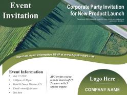 Corporate party invitation for new product launch