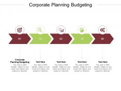 Corporate planning budgeting ppt powerpoint presentation model topics cpb