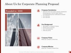 Corporate planning proposal powerpoint presentation slides