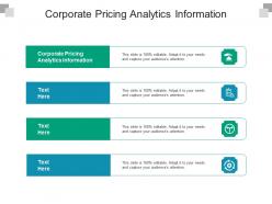 Corporate pricing analytics information ppt powerpoint presentation visual aids ideas cpb