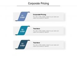 Corporate pricing ppt powerpoint presentation summary example file cpb