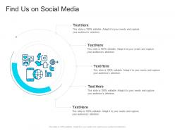 Corporate profiling find us on social media ppt inspiration