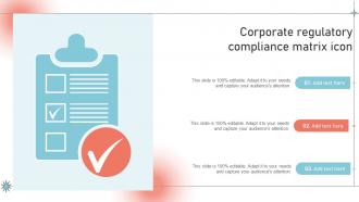 Corporate Regulatory Compliance Matrix Icon