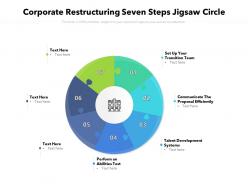 Corporate restructuring seven steps jigsaw circle