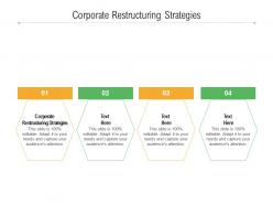 Corporate restructuring strategies ppt powerpoint presentation summary graphics cpb