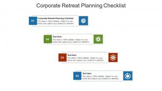 Corporate retreat planning checklist ppt powerpoint presentation model tips cpb