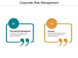 Corporate risk management ppt powerpoint presentation ideas guide cpb