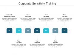 Corporate sensitivity training ppt powerpoint presentation inspiration aids cpb