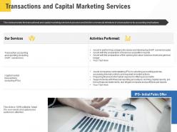Corporate service providers transactions and capital marketing services ppt template
