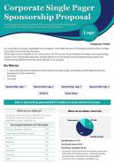 Corporate single pager sponsorship proposal presentation report infographic ppt pdf document