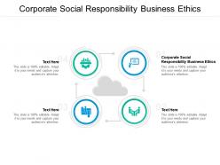 Corporate social responsibility business ethics ppt powerpoint presentation summary cpb