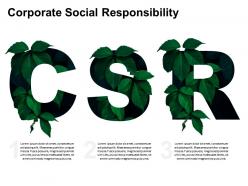 Corporate Social Responsibility CSR Environment Protection