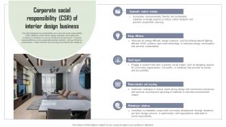 Corporate Social Responsibility CSR Of Interior Design Company Overview