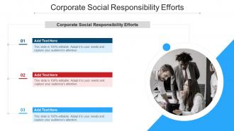 Corporate Social Responsibility Efforts In Powerpoint And Google Slides Cpb