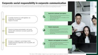 Corporate Social Responsibility In Corporate Communication Developing Corporate Communication Strategy Plan
