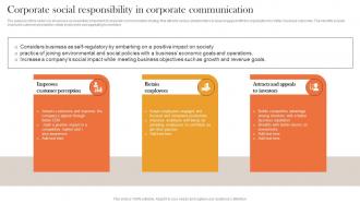 Corporate Social Responsibility In Internal And External Corporate Communication