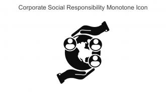 Corporate Social Responsibility Monotone Icon In Powerpoint Pptx Png And Editable Eps Format