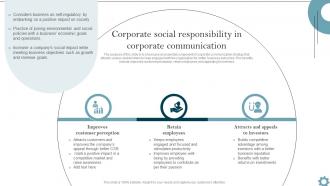 Corporate Social Responsibility Organizational Communication Strategy To Improve